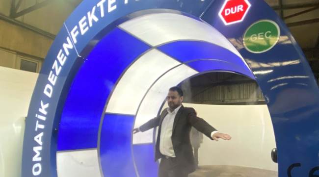 Eskişehir’de otomatik dezenfekte yolu