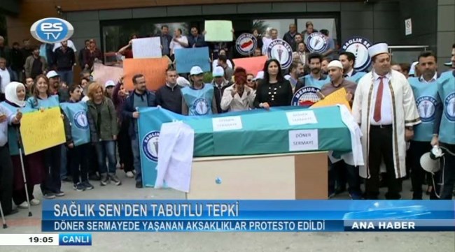 Eskişehir'de tabutlu tepki