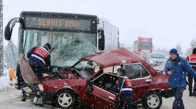 Eskişehir'deki feci kaza kamerada!
