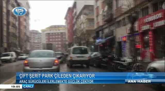 Eskişehir trafiğinde çileden çıkartan görüntüler