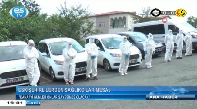 Eskişehirliler'den sağlıkçılara mesaj