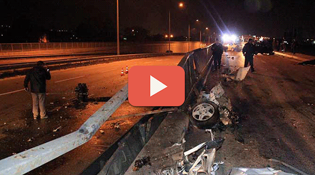 FECİ KAZA: 1 ÖLÜ, 2 YARALI