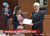 GİRİŞİMCİLİLER SERTİFİKALARINI ALDI 