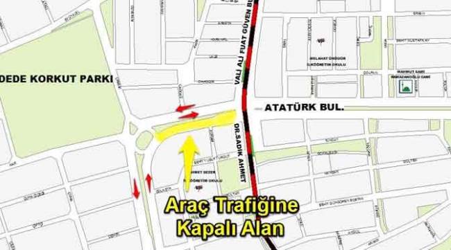 Hafta sonu Atatürk Bulvarı trafiğe kapalı