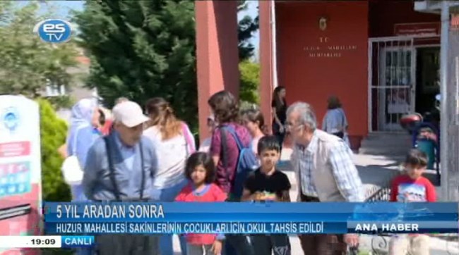 Huzur Mahallesi okuluna kavuşuyor