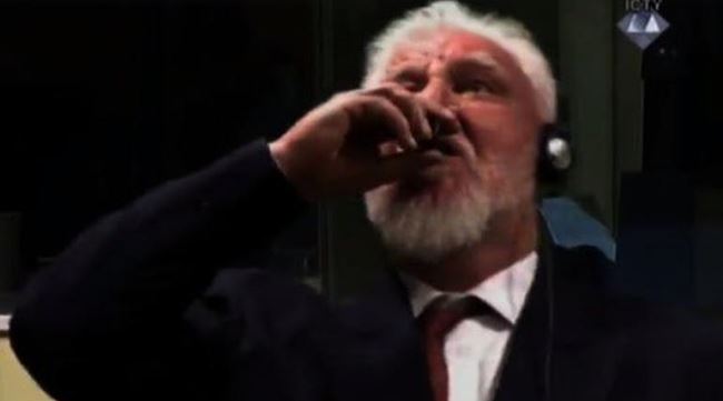 İşkenceci general Slobodan Praljak duruşmada zehir içti!