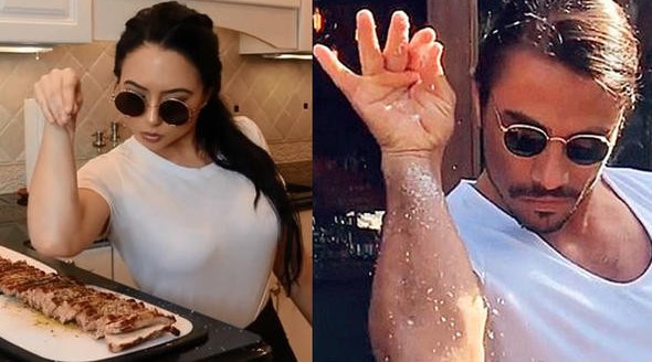 İtalyan model Nusret'i taklit etti rekor kırıyor