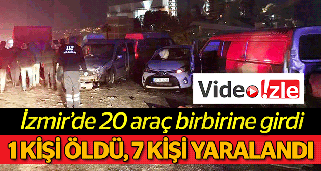 İzmir'de buzlanma nedeniyle çok sayıda araç birbirine girdi
