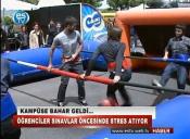 ÖĞRENCİLER SINAVLAR ÖNCESİNDE STRES ATIYOR 
