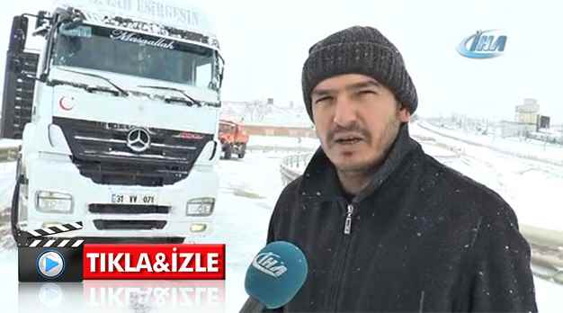 Kar yağdı, sürücüler yollarda kaldı