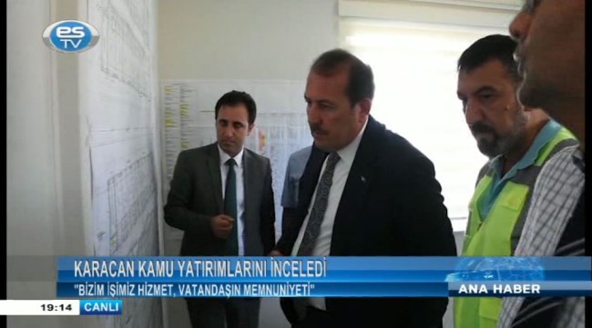Karacan kamu yatırımlarını inceledi