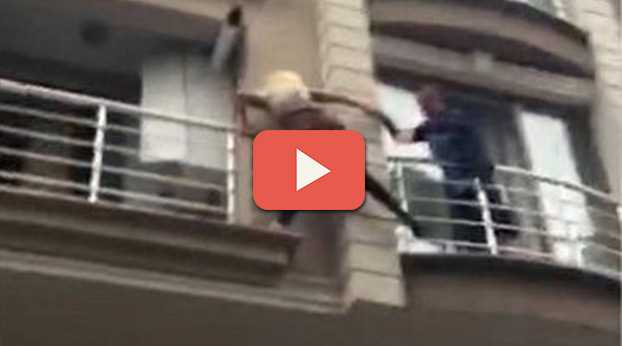 KOCA ŞİDDETİNDEN BÖYLE KAÇTI