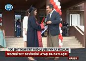 MEZUNİYET SEVİNCİNİ ATAÇ DA PAYLAŞTI