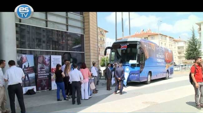 Milli seferberlik otobüsü Eskişehir'de