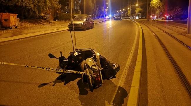 Motosikleti ile kaza yapan polis memuru ağır yaralandı