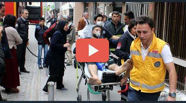 MÜLTECİLERİN KALDIĞI EV YANDI