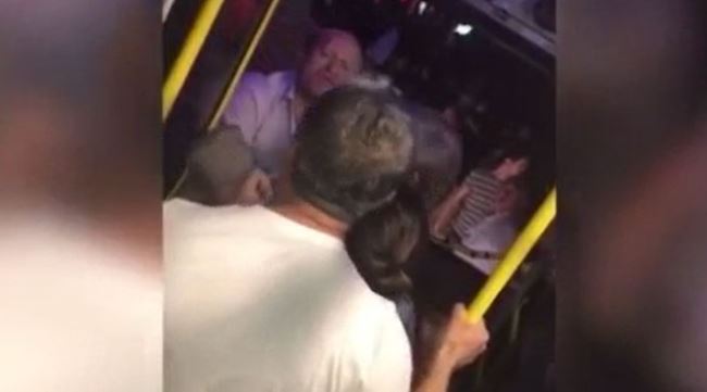 Otobüs şoförüne dayak kamerada
