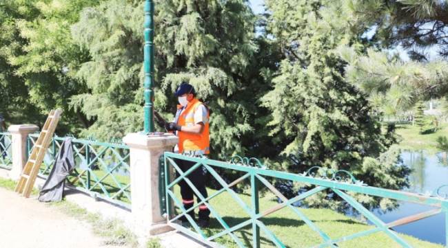 Porsuk çevresi aydınlatma çalışmaları devam ediyor