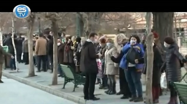 Santrale karşı zincir oluşturdular