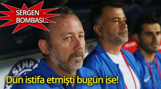 Sergen Yalçın bombası! Dün istifa etmişti...