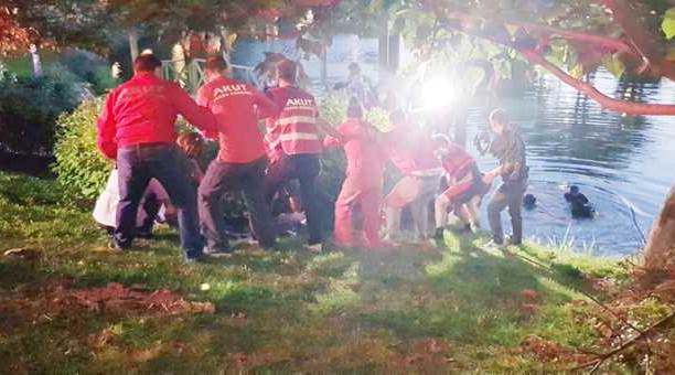 Serinlemek için girdi boğuldu