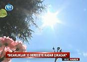SICAKLIKLAR 33 DERECEYE KADAR ÇIKACAK