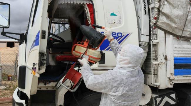 Sürücüde koronavirüs bulguları tespit edilince ekipler alarma geçti