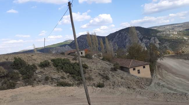 Telefon telleri direği taşıyor