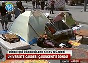 ÜNİVERSİTE CADDESİ ÇADIRKENT'E DÖNDÜ