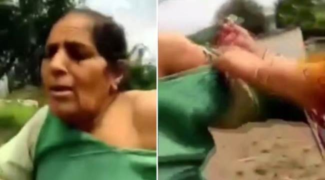 Yaşlı kadına zorla aşı!