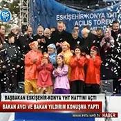 BAŞBAKAN ESKİŞEHİR KONYA YHT HATTINI AÇTI 