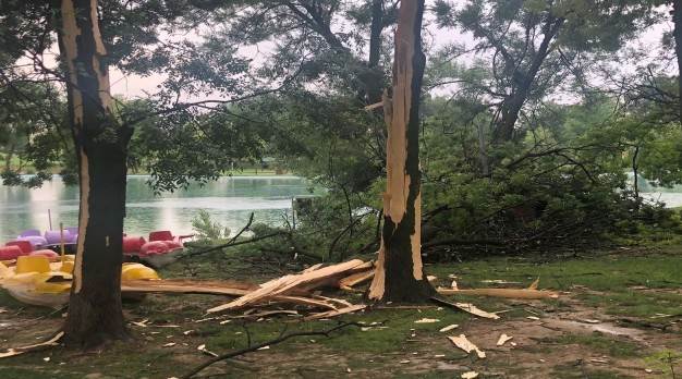 Yıldırım tam o anda düştü!