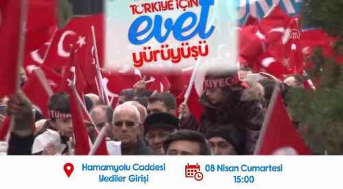 'Evet' yürüyüşüne Eskişehir de katılıyor