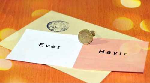'evet ve hayır'ın renkleri belli oldu