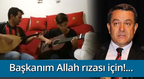 'Gitme Başkanım' diye marş söyledi!