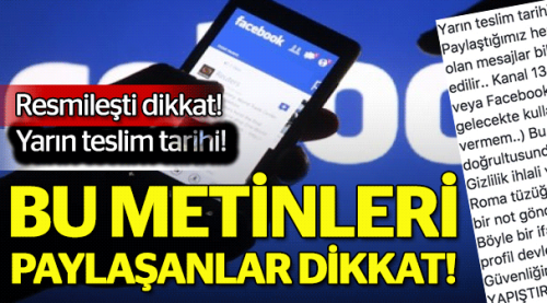 'Yarın teslim tarihi' metnini paylaşanlar dikkat!