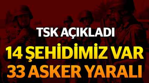 14 asker şehit, 138 DEAŞ'lı öldürüldü