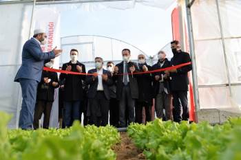 14 Dekar Alana 980 Bin Lira Hibeyle Yapılan Yüksek Plastik Tünel Serası Dualarla Açıldı
