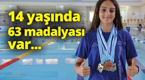14 yaşında 63 madalyası var
