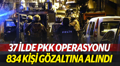 37 ilde eş zamanlı operasyon: 834 gözaltı