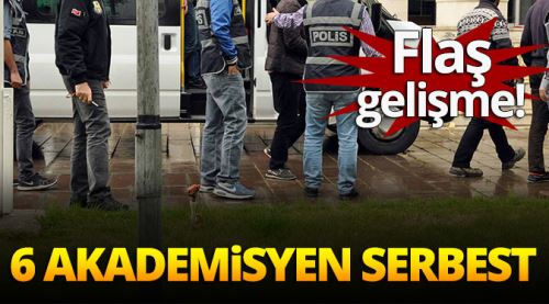 40 akademisyenden 6'sı tahliye edildi