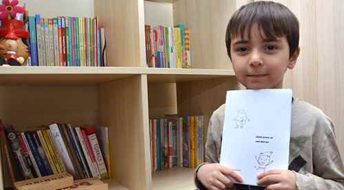 7 yaşında hayali öyküsünü kitaba çevirdi