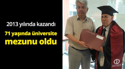 71 yaşında üniversiteden mezun oldu
