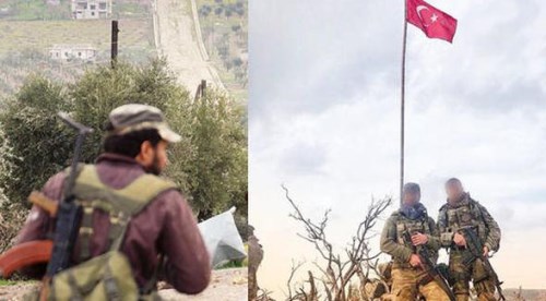 8 şehit verdiğimiz tepeye Türk Bayrağı