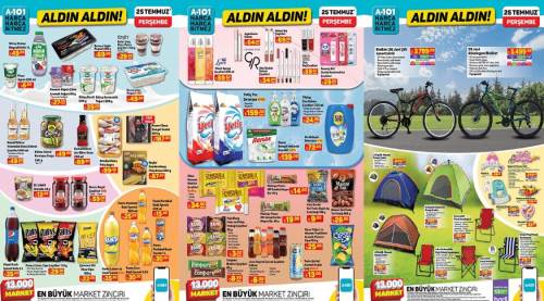 A101 25 Temmuz Aktüel Kataloğu! A101'e bu hafta overlok makinesi, valiz seti, dik süpürge, buharlı ütü, benzinli motosiklet, çadır geliyor!