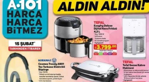 A101'e Korkmaz ve Tefal Küçük Ev Aletleri Geliyor! 15 Şubat 2024 A101 İnternete Özel Aldın Aldın Kataloğu