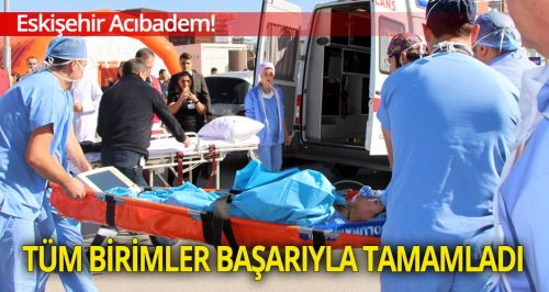 Acıbadem'den gerçeğini aratmayan tatbikat