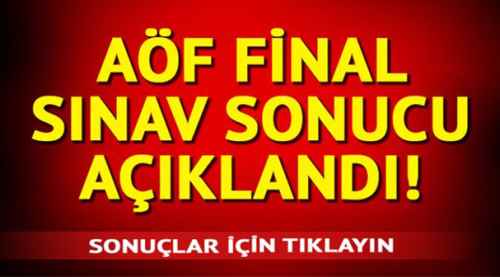 Açıköğretim final sınav sonuçları açıklandı