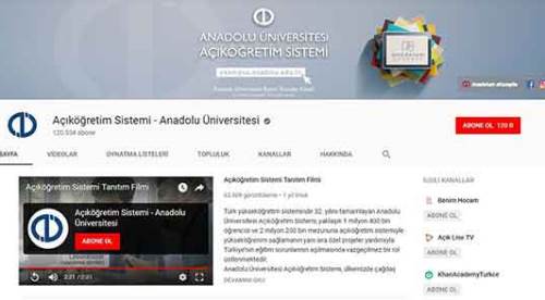 Açıköğretim Sistemi Youtube Kanalı "Youtube Silver Plaketi" aldı