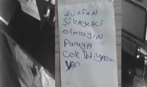 Afyon’da ilginç hırsızlık: Parayı alıp o notu bıraktı ama...